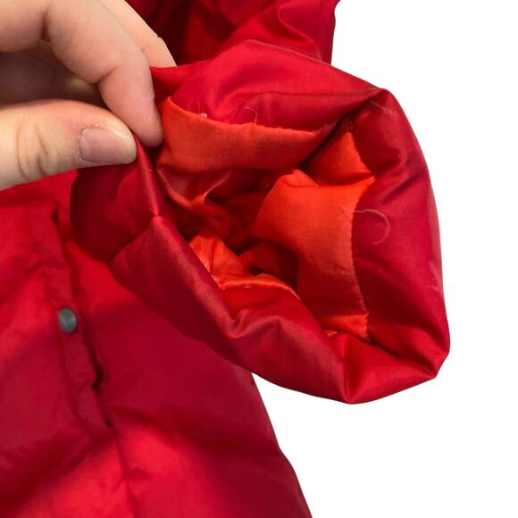 Vintage Quiksilver Red Puffer Down Full Zip Winter Ski Sports Coat Size Medium - Picture 7 of 16